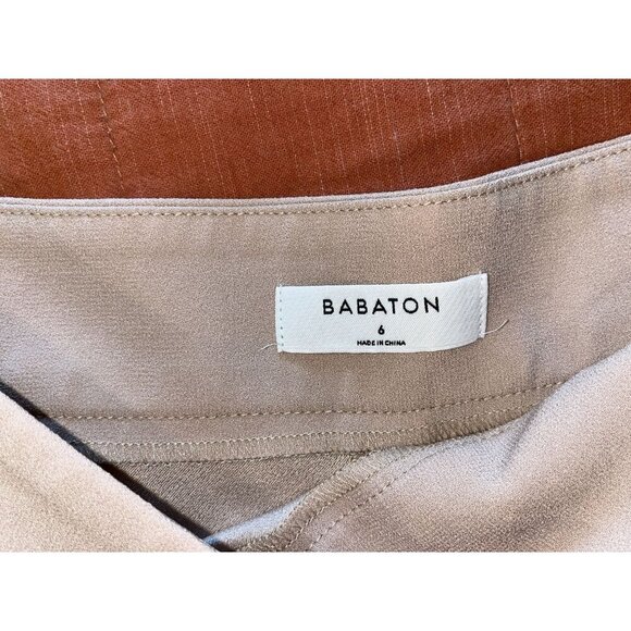 Babaton Tan High Rise Wide-Leg  Pull On Women's Pants Size 6 - Picture 7 of 11